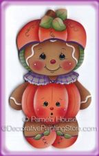 Pumpkin Ginger Ornament or Magnet by Pamela House - PDF DOWNLOAD